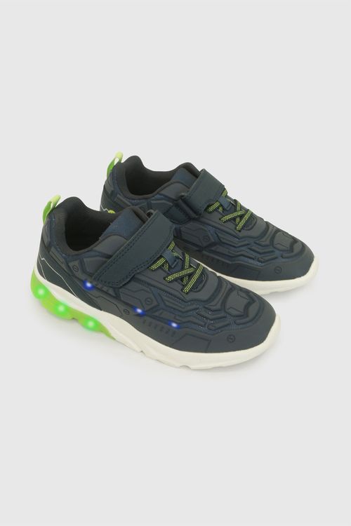 Zapatilla con luces niño azul 28-33