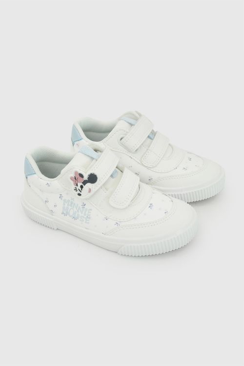 Zapatilla velcro minnie niña blanco 21-27