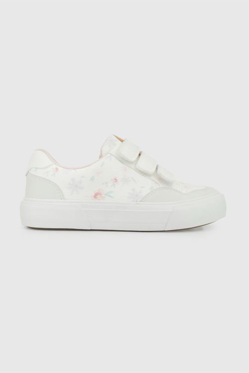 Zapatilla urbana niña blanco 28-33 cierre de velcro