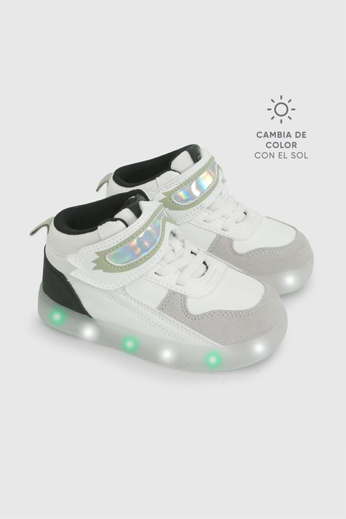 Zapatilla con luces niño blanco 21-27