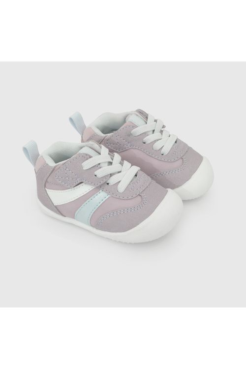 Zapatilla velcro niña morado 17-20