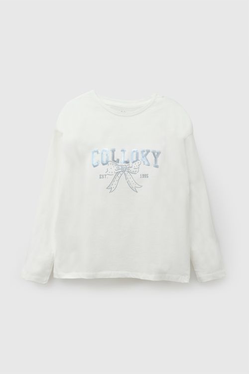 Polo colloky niña blanco 3-4A a 12-13A