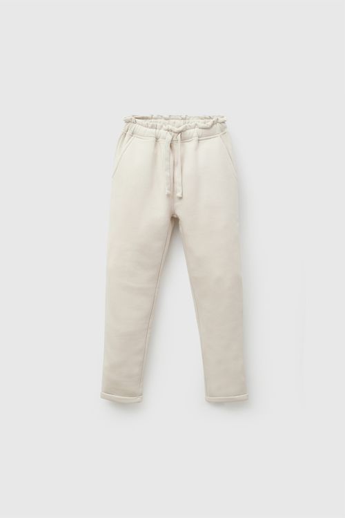 Pantalon buzo niña beige 3-4A a 12-13A