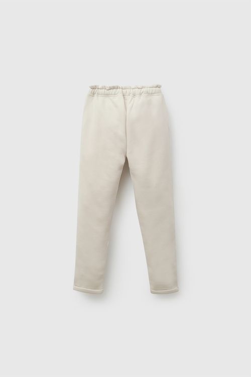 Pantalon buzo niña beige 3-4A a 12-13A