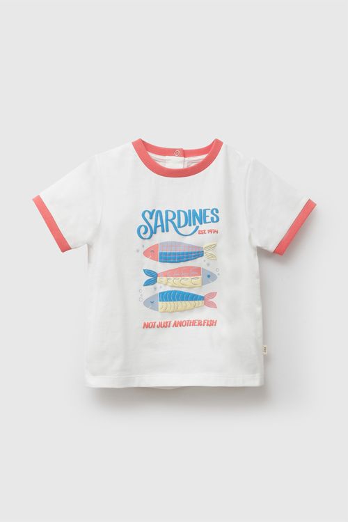 Polo sardines niño blanco 6-9M a 4-5A