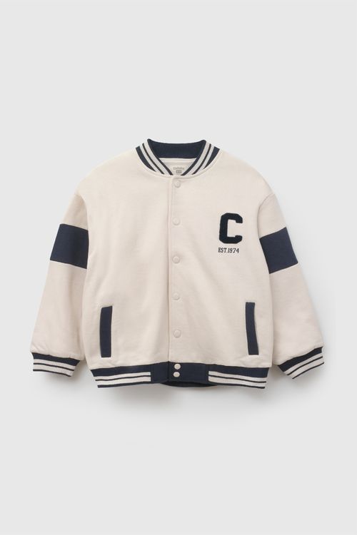 Polera bomber niño beige 3-4A a 12-13A
