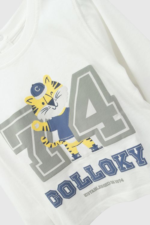 Polo colloky 74 niño blanco 6-9M a 4-5A