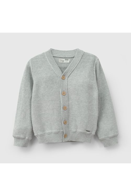 Chompa botones niño gris 6-9M a 4-5A