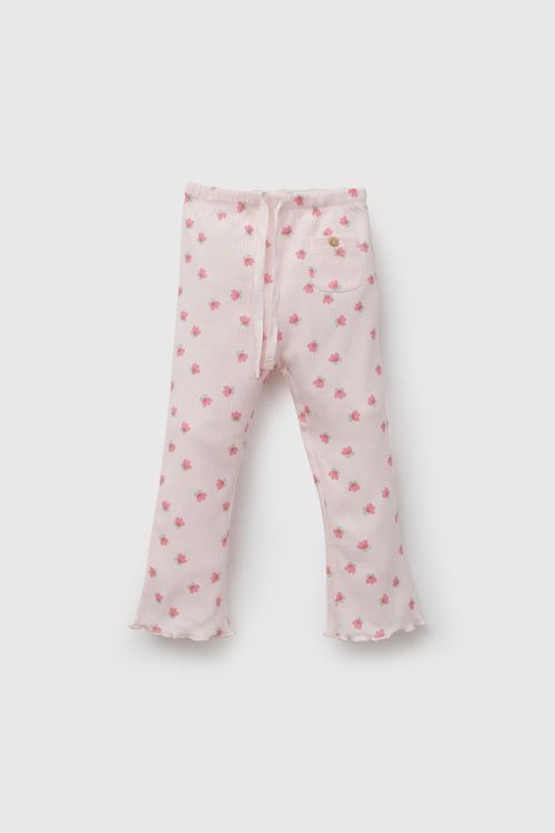 Legging flores niña rosado claro 6-9M a 4-5A