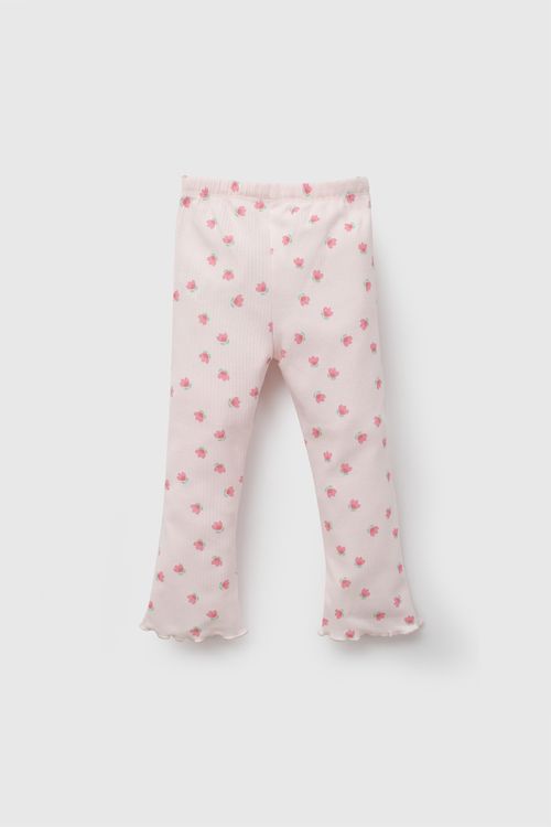 Legging flores niña rosado claro 6-9M a 4-5A