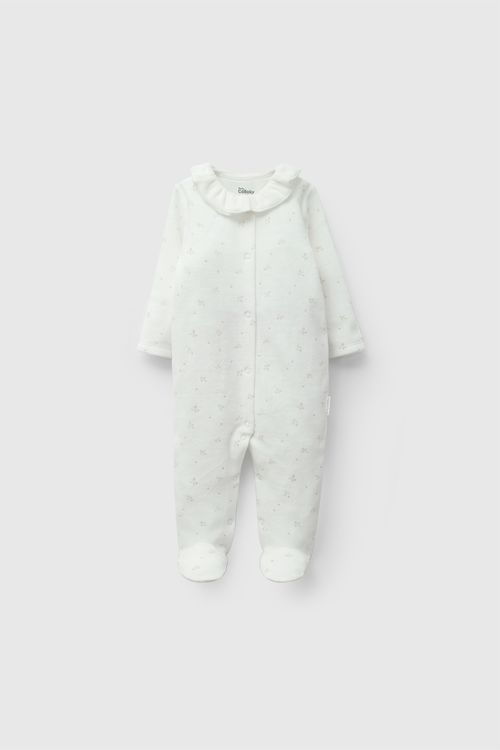 Enterizo plush niña crema RN a 6-9M