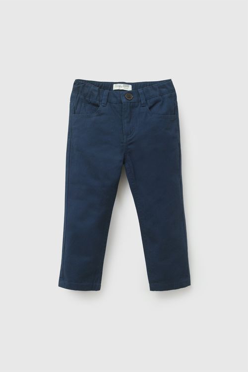 Pantalon gabardina niño azul marino 6-9M a 4-5A