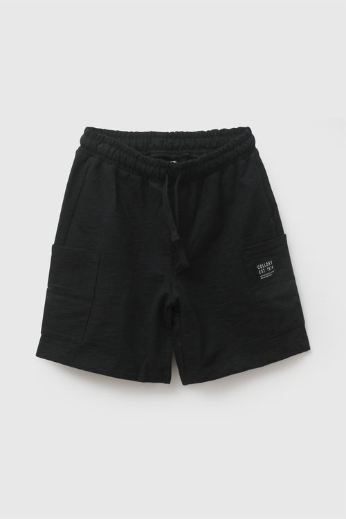 Bermuda cargo niño negro 3-4A a 12-13A
