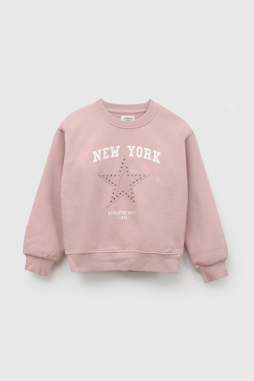Polera new york niña rosa viejo 3-4A a 12-13A