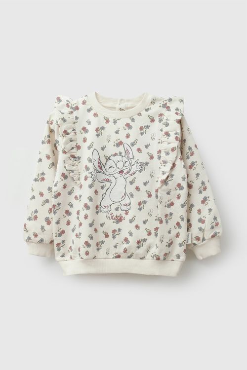 Polera Disney Lilo & Stitch niña crema 6-9M a 4-5A