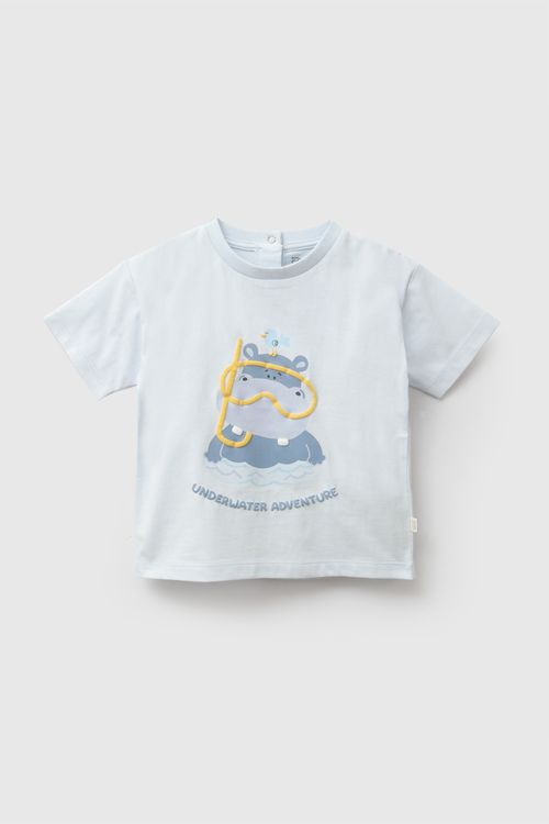 Polo hipopotamo niño celeste 6-9M a 4-5A