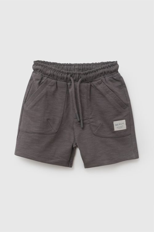 Bermuda bolsillos niño grafito 6-9M a 4-5A