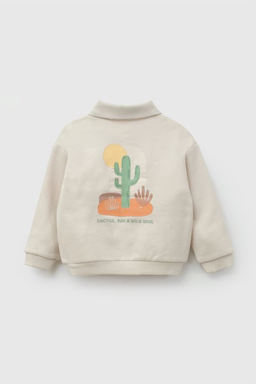 Polera polo cactus niño beige 6-9M a 4-5A