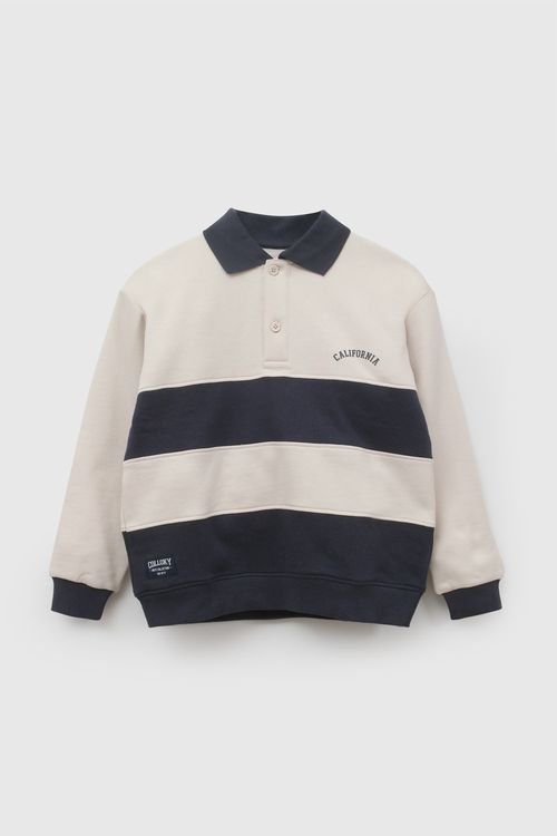 Polera polo niño azul marino 3-4A a 12-13A