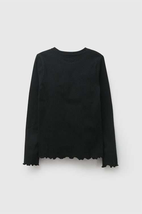Polo niña negro 3-4A a 12-13A