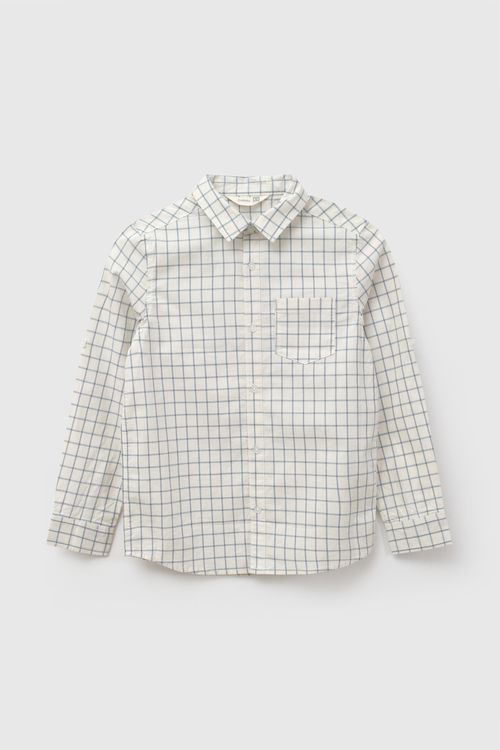Camisa popelina niño azul 3-4A a 12-13A