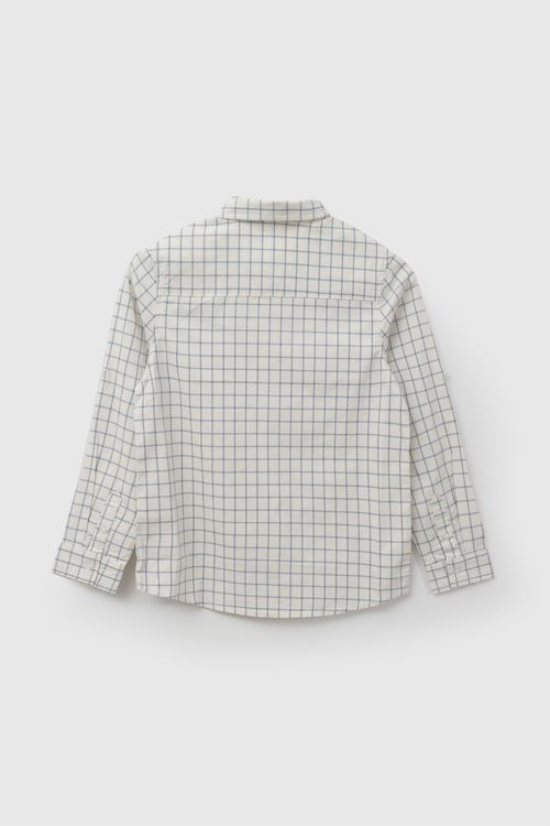 Camisa popelina niño azul 3-4A a 12-13A
