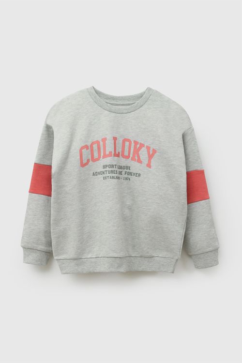 Polera colloky niño gris 3-4A a 12-13A