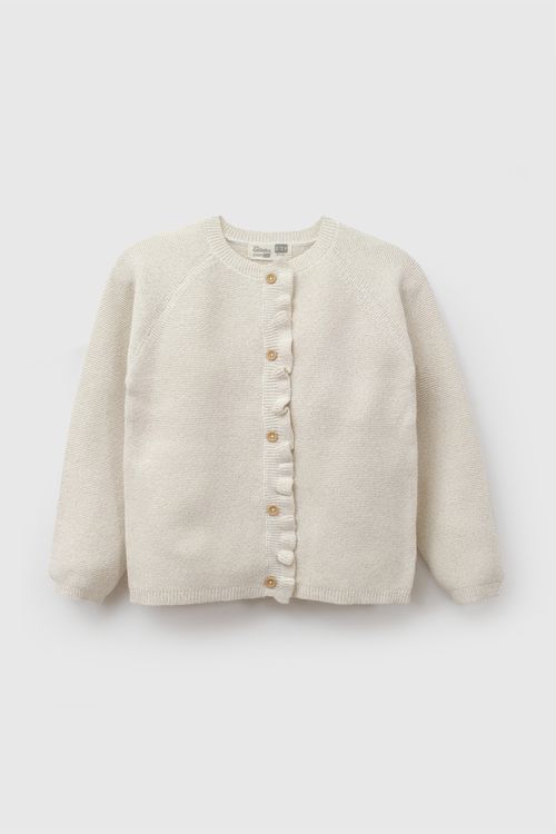 Chompa botones niña crema 6-9M a 4-5A