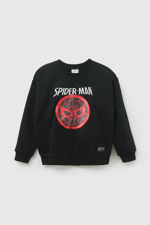 Polera Marvel Spiderman niño negro 3-4A a 12-13A