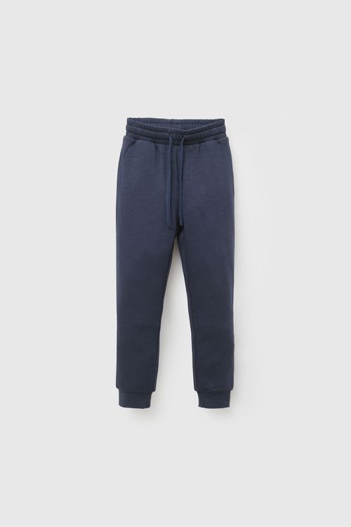 Pantalon buzo polycotton niño azul marino 3-4A a 12-13A