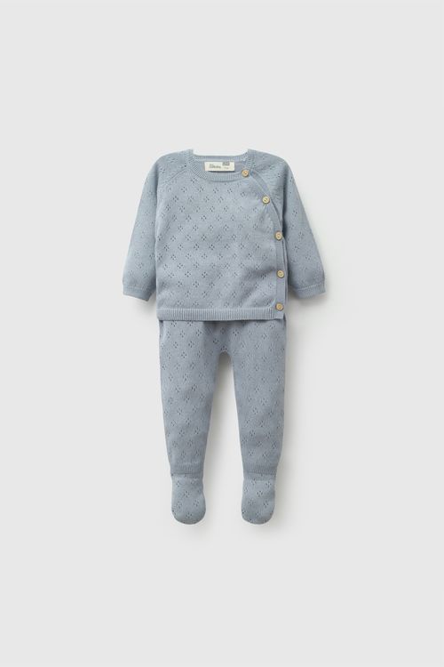 Conjunto tejido niño denim RN a 6-9M