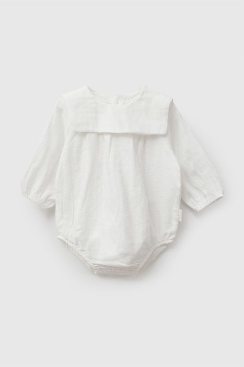 Body bambula niña blanco RN a 6-9M