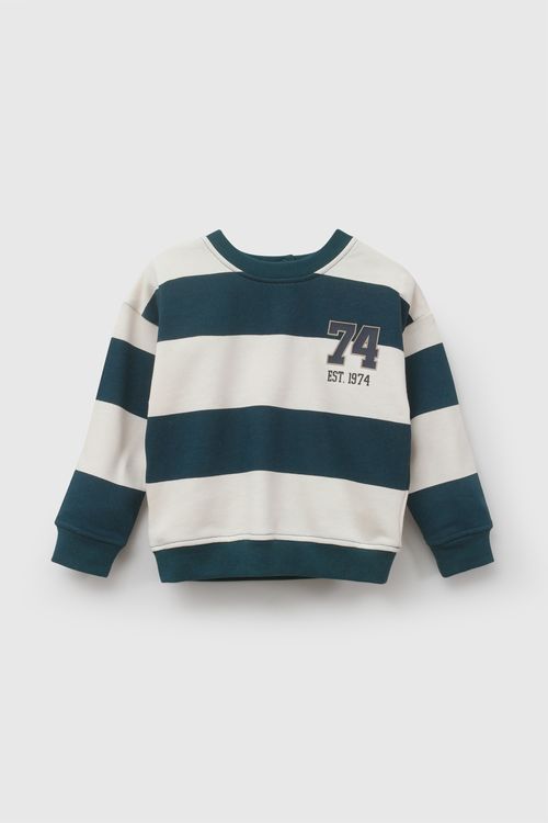 Polera rayas niño verde 6-9M a 4-5A