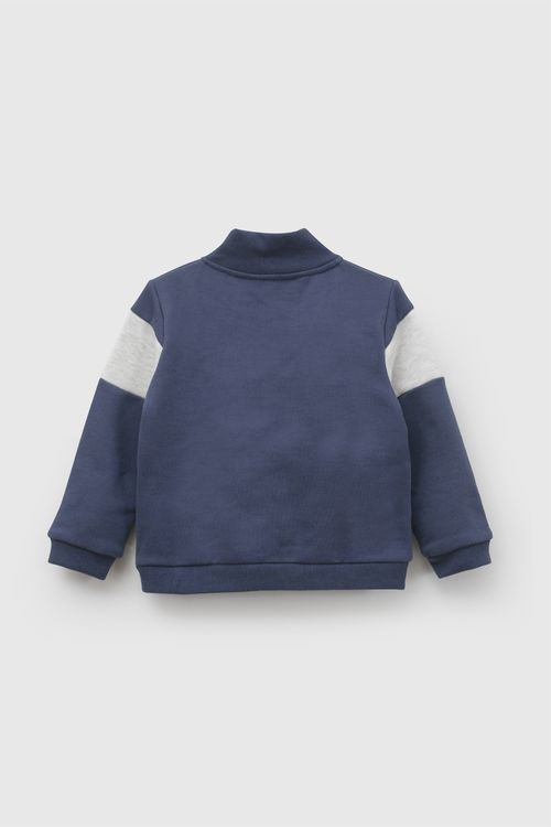 Polera varsity niño azul 6-9M a 4-5A