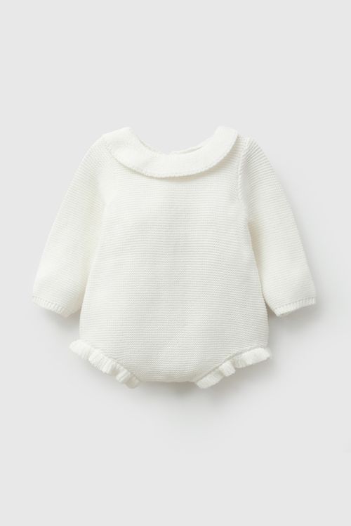 Body tejido niña blanco RN a 6-9M