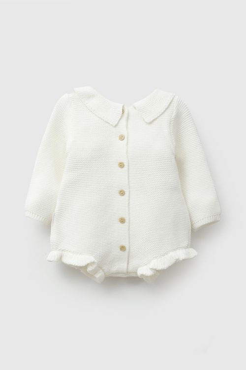 Body tejido niña blanco RN a 6-9M