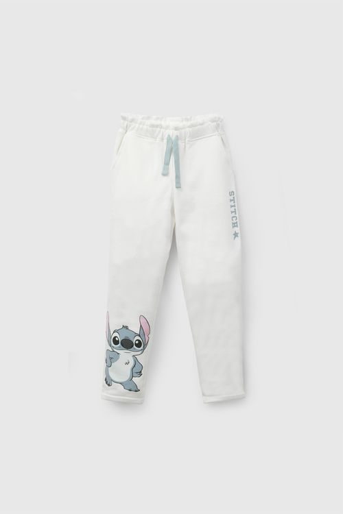 Pantalon buzo Disney Lilo & Stitch niña crema 3-4A a 12-13A