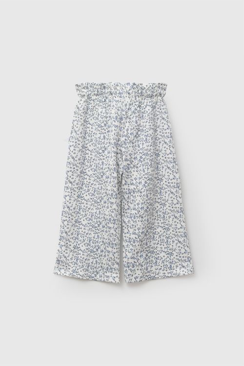 Pantalon tejido waffle niña celeste 6-9M a 4-5A