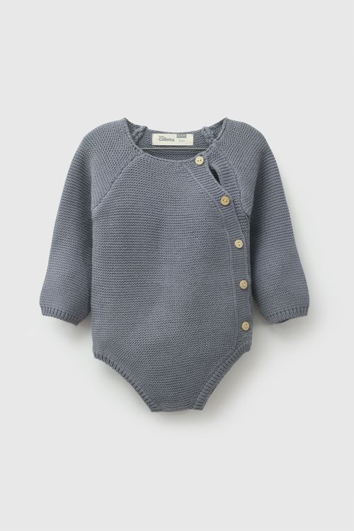 Body tejido niño celeste RN a 6-9M