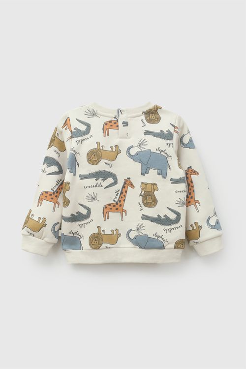 Polera animales niño beige 6-9M a 4-5A