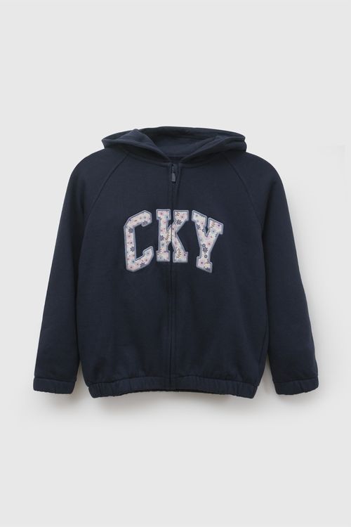 Polera cky niña azul marino 3-4A a 12-13A