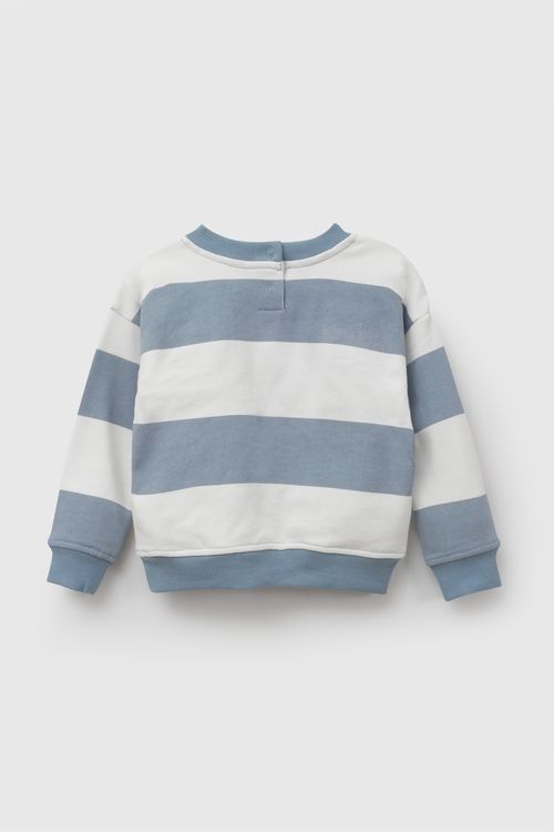 Polera rayas niño denim 6-9M a 4-5A