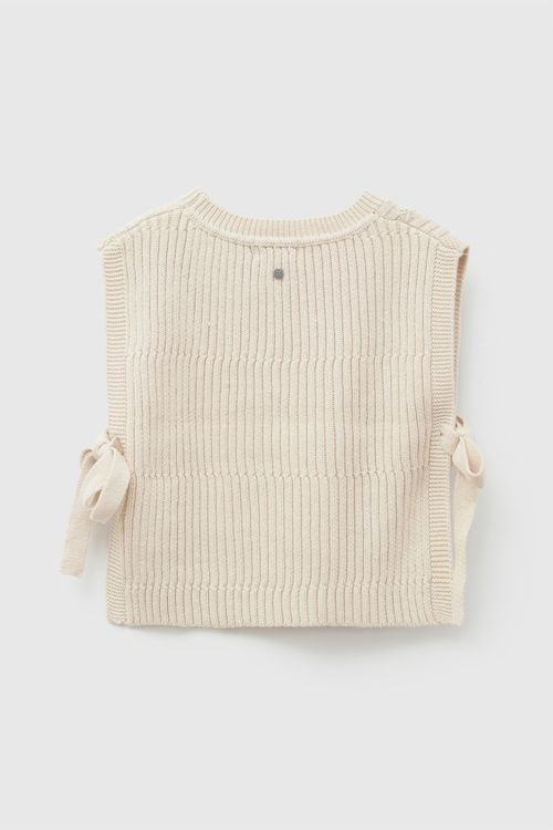 Sweater tejido niña crema 3-4A a 12-13A