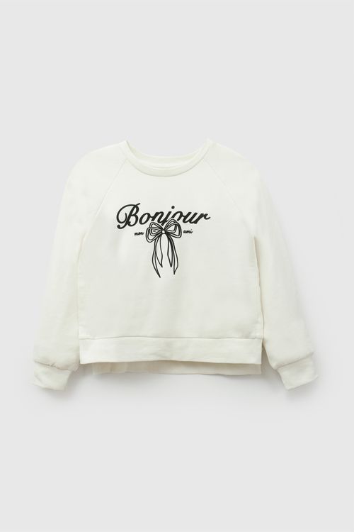Polera bonjour niña crema 3-4A a 12-13A