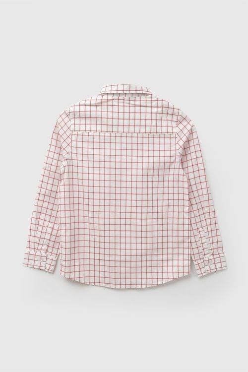 Camisa popelina niño rojo 3-4A a 12-13A