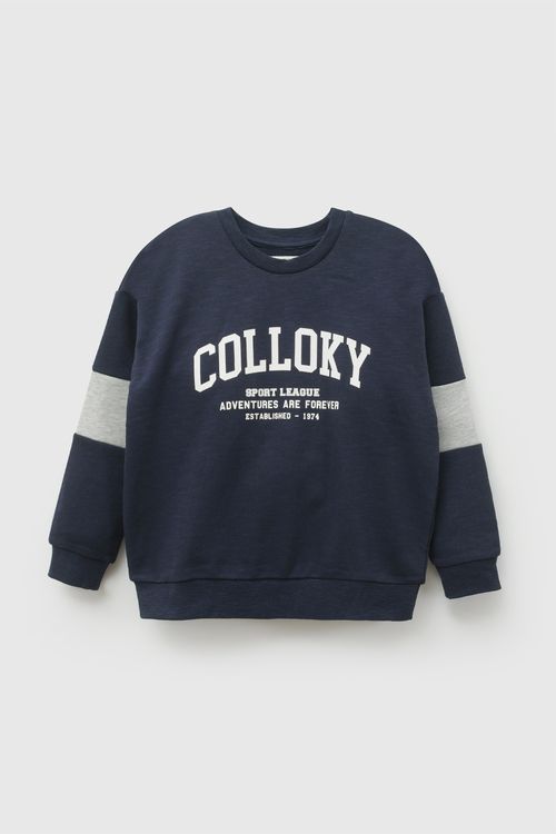 Polera Colloky polycotton niño azul marino 3-4A a 12-13A