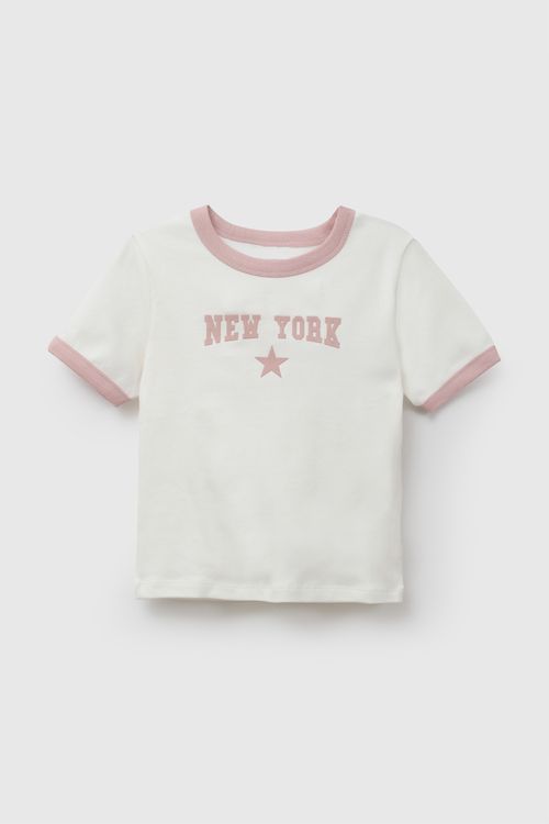 Polo new york niña crema 3-4A a 12-13A
