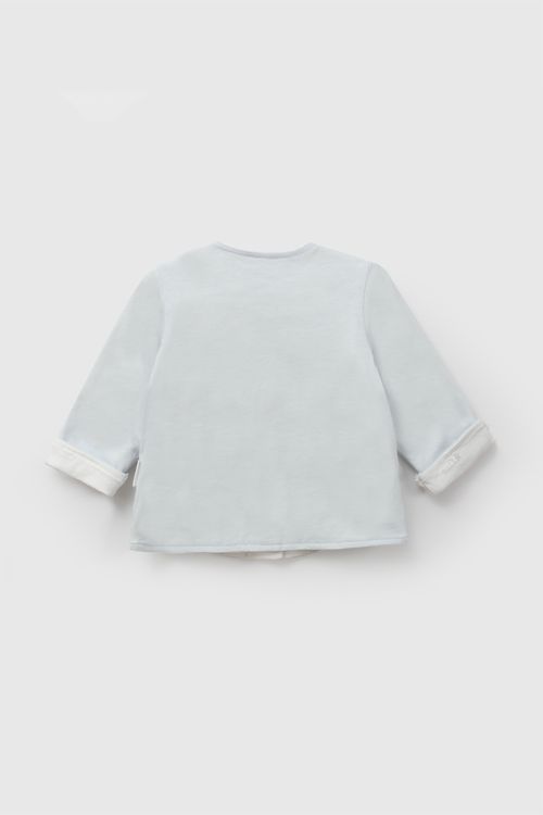 Chaqueta reversible algodón unisex crema RN a 6-9M