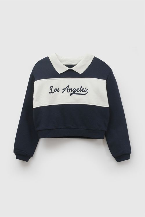 Polera polo los angeles niña azul marino 3-4A a 12-13A