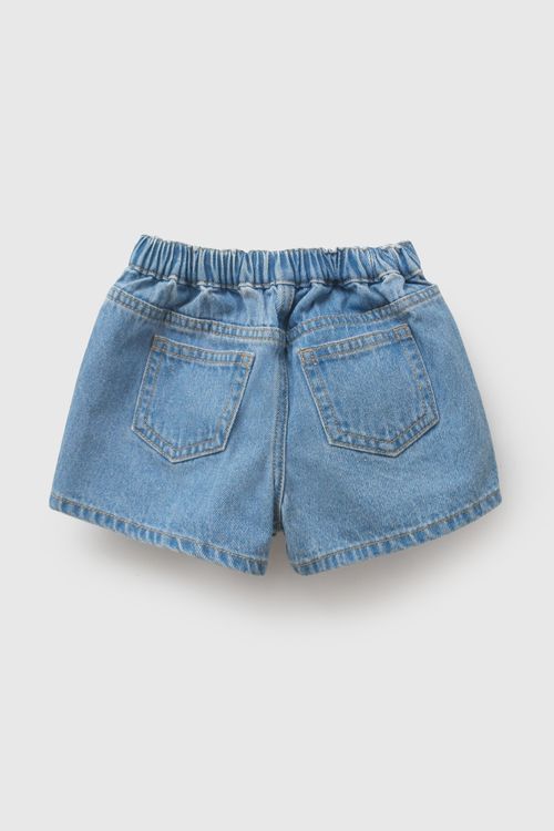 Falda short mezclilla niña azul 6-9M a 4-5A